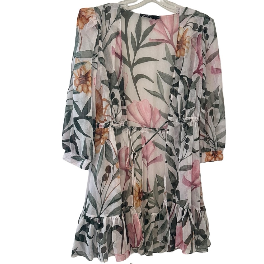 PatBO Women's Jasmin Short Robe Printed Swim Cover Mini Dress - M - Picture 2 of 10